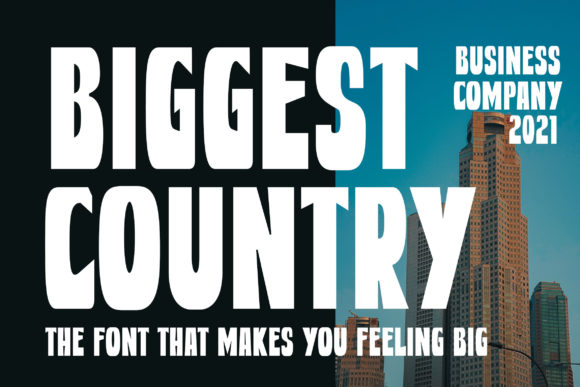 Biggest Country: A Bold Display Font for Branding