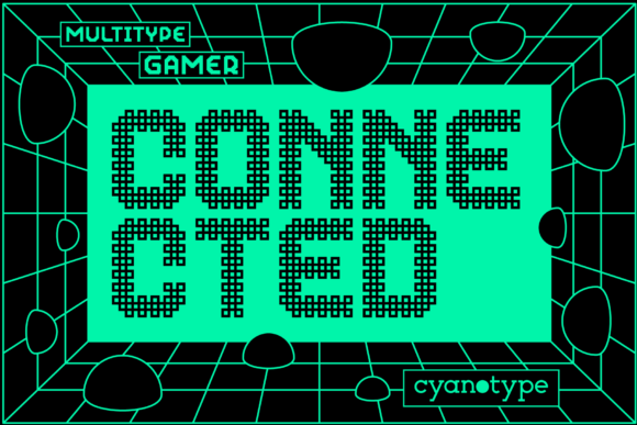 Gamer Connected: A Pixelated Font for Creative Makers