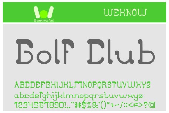 Golf Club Font for Eye-Catching Campaign Designs