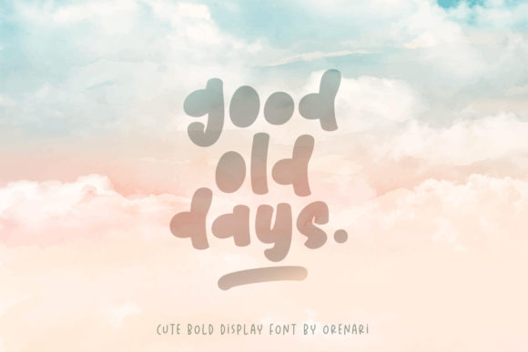 Good Old Days Font for Handmade Projects