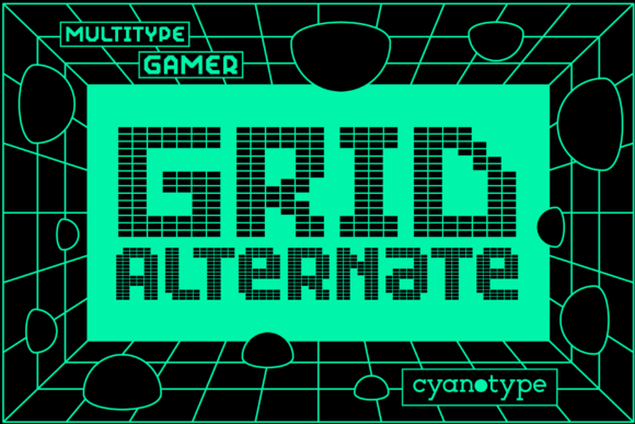 Grid Alternate: A Pixelated Display Font for Digital Creativity