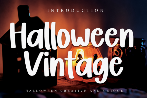 Halloween Vintage Font for Craft Projects
