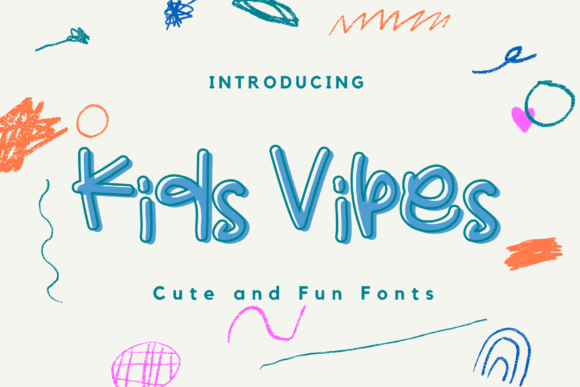 Kids Vibes: A Whimsical Display Font for Editorial Design