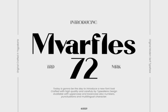 Mvarfles 72 – A Bold Serif Font for Digital Creativity