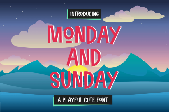 Sunday and Monday Font for Web Design Projects